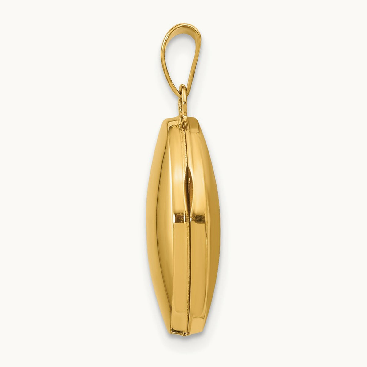 Plain Polished Oval Locket — 24mm