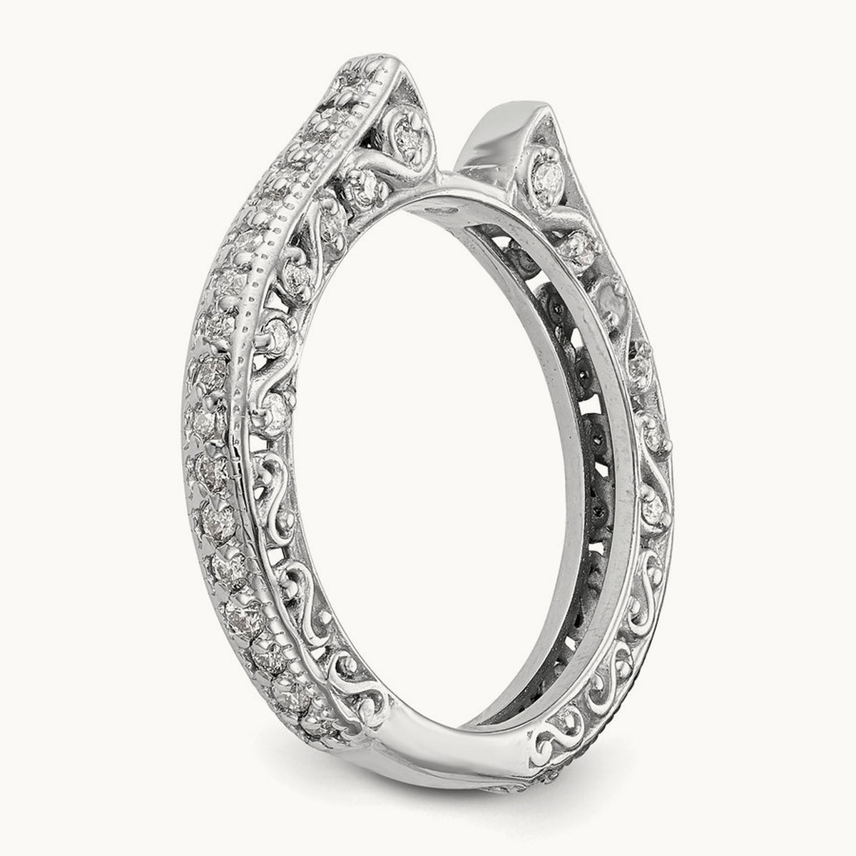 Peg Set Semi-Mount Engagement Ring, 0.50 ct tw