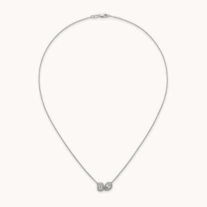 2 Stone Necklace, 1.00 ct tw Lab-Grown Diamond