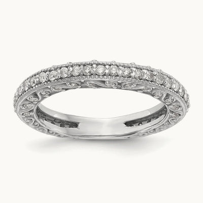 Diamond Wedding Band, 14K White Gold