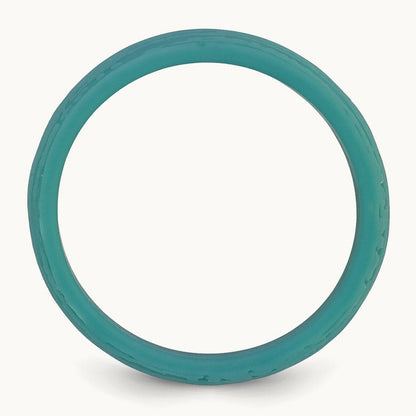 Silicone Steel Blue 5.70mm Wood Grain Pattern Band