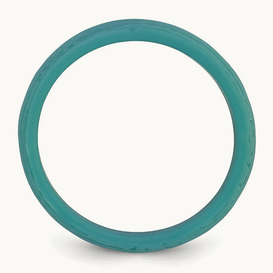 Silicone Steel Blue 5.70mm Wood Grain Pattern Band