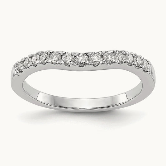 Diamond Wedding Band, 14K White Gold