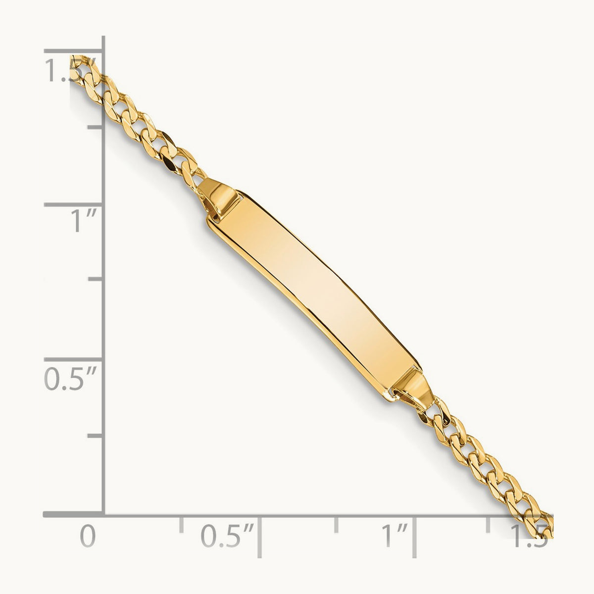 Curb Link ID Bracelet, 14K