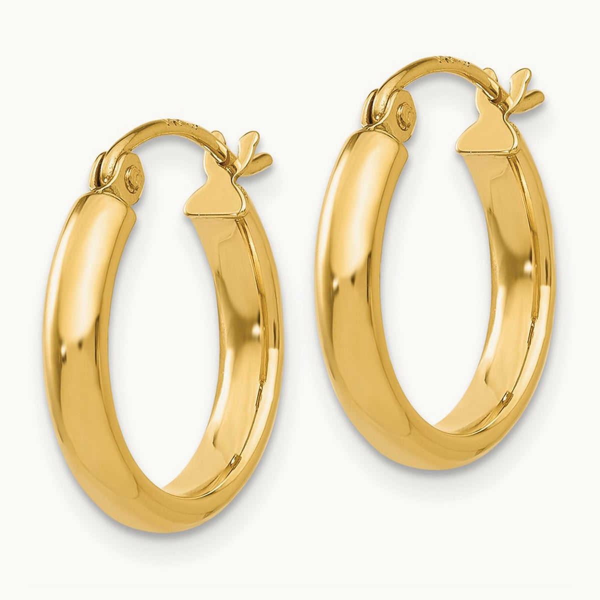 Polished Hoop Earring, 14K