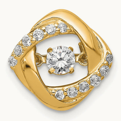 Intertwined Circles Pendant, 0.25 ct tw Lab-Grown Diamond — 14K Yellow Gold