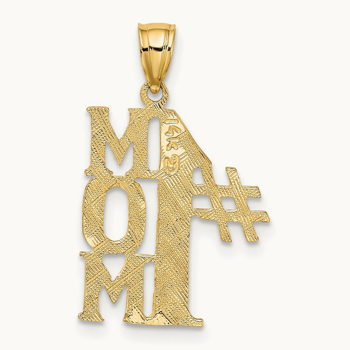#1 MOM Vertical Charm, 14K