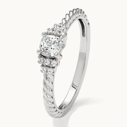 Cushion Center Promise/Engagement Ring, 0.50 ct tw