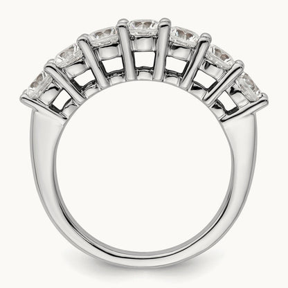 7-Stone Diamond Band, 14K White Gold