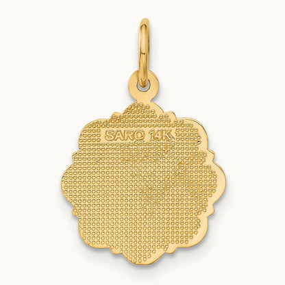 RN Registered Nurse Disc Charm, 14K