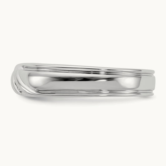 Diamond Mens Ring, 14K White Gold