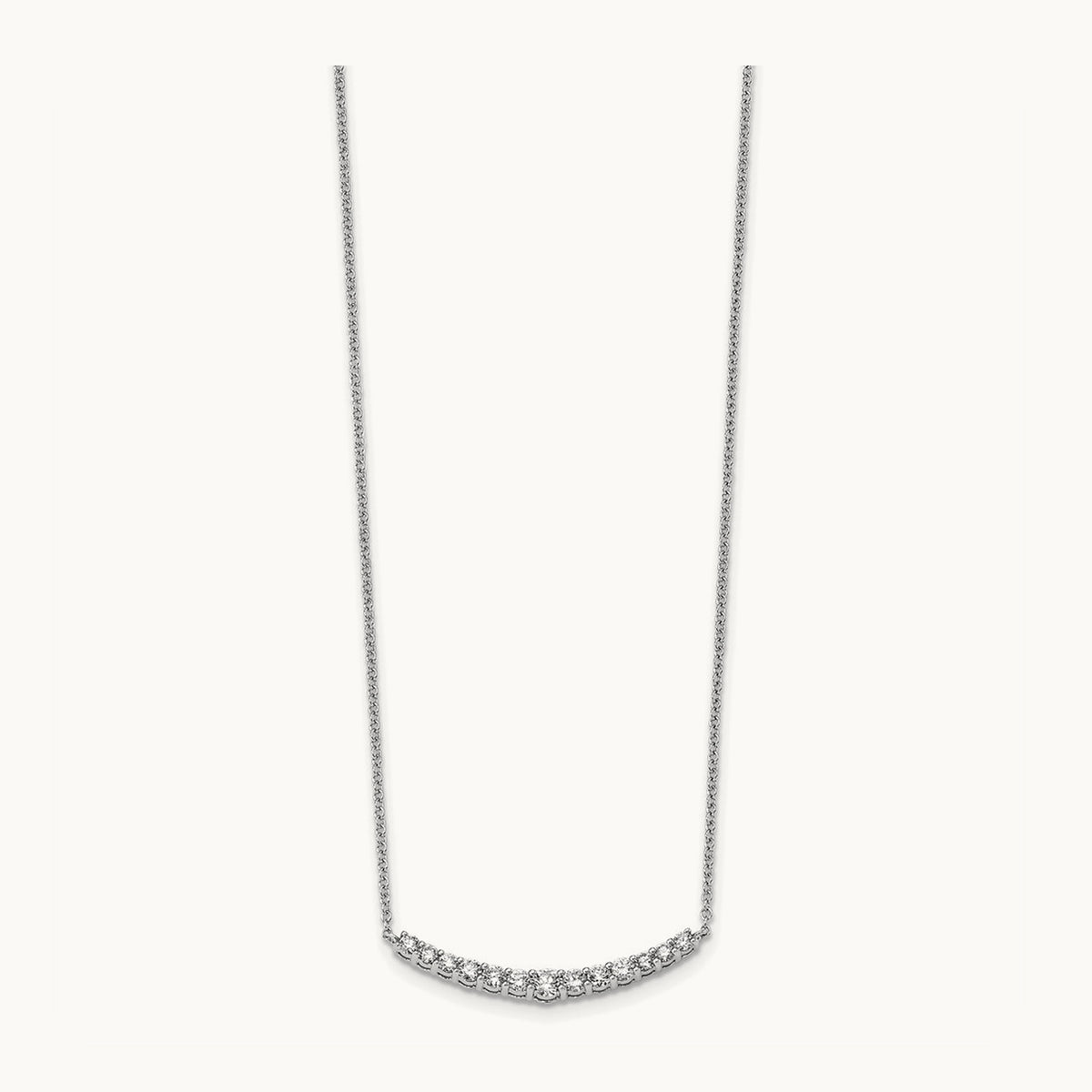 TO Fashion Bar Necklace, 0.50 ct tw Lab-Grown Diamond — 14K White Gold