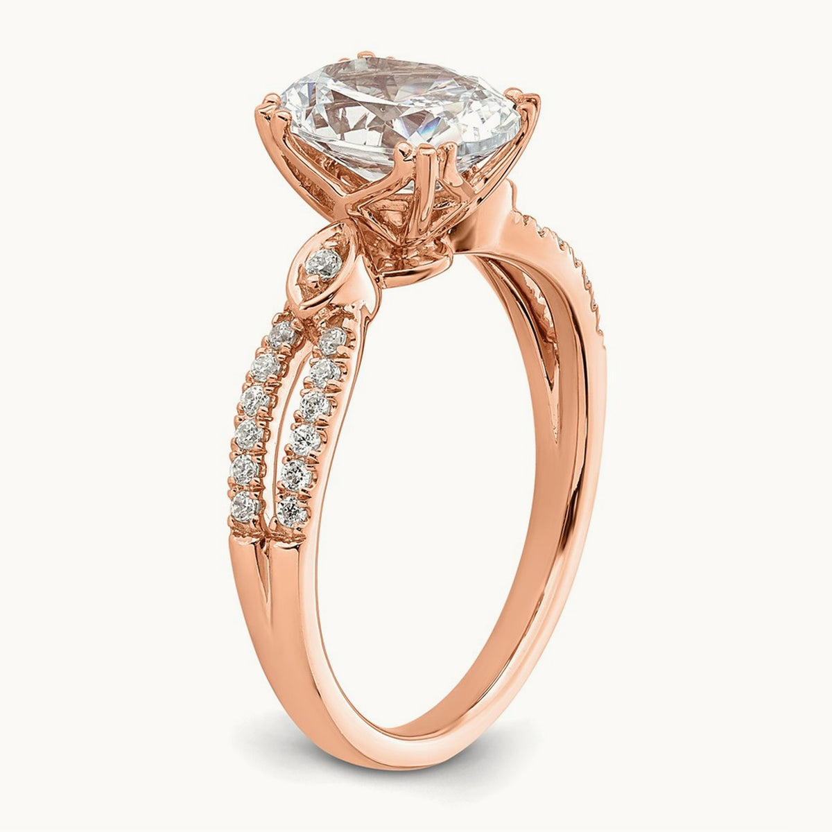 Oval Semi-Mount Engagement Ring — 1 1/2 ct, 7