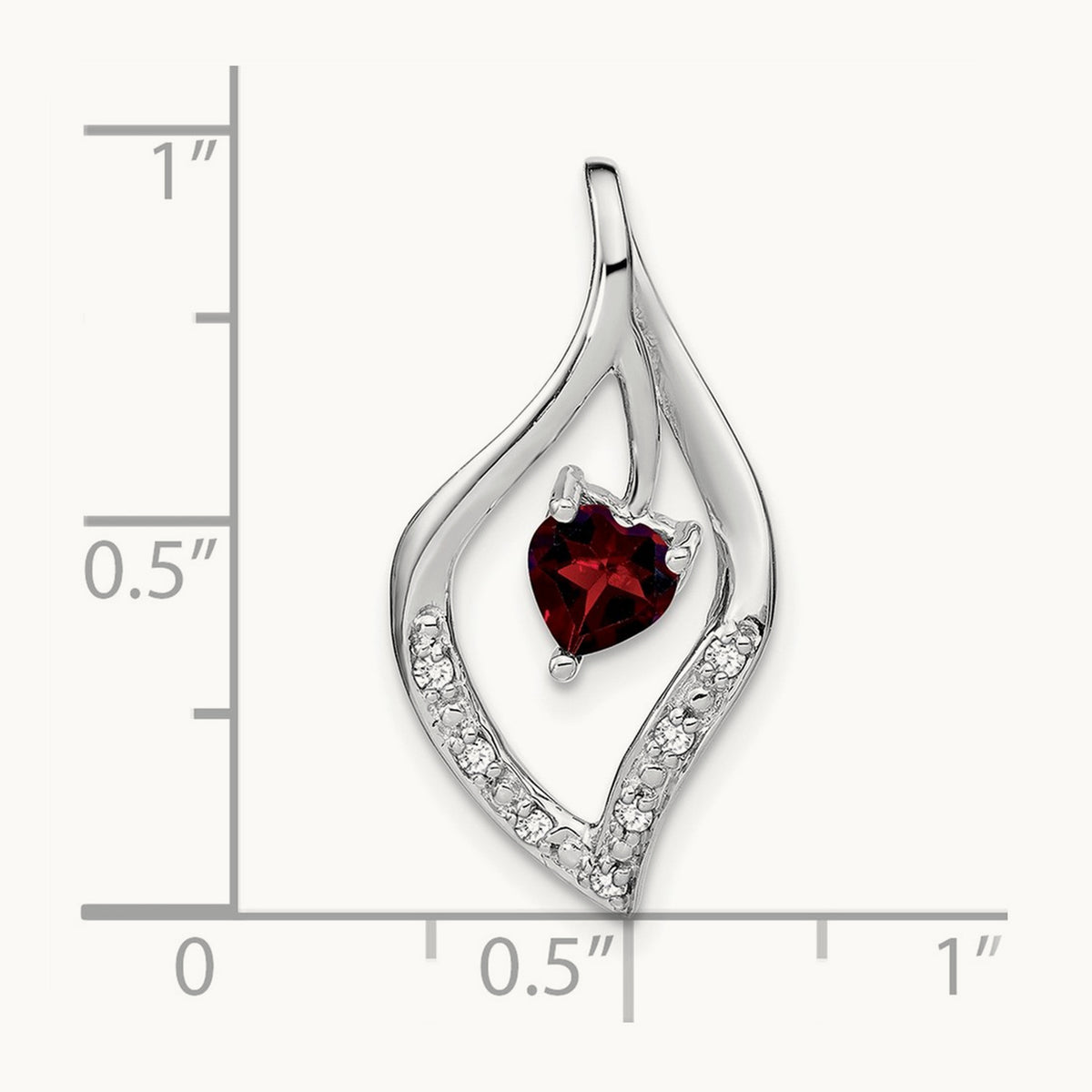 Garnet and Diamond Pendant — photo set