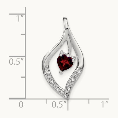 Garnet and Diamond Pendant — photo set