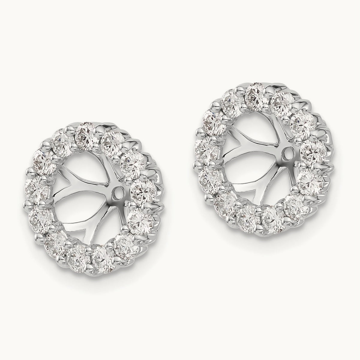Earring Jacket, 0.75-1.00 ct tw Lab-Grown Diamond — 1 ct, 14K White Gold