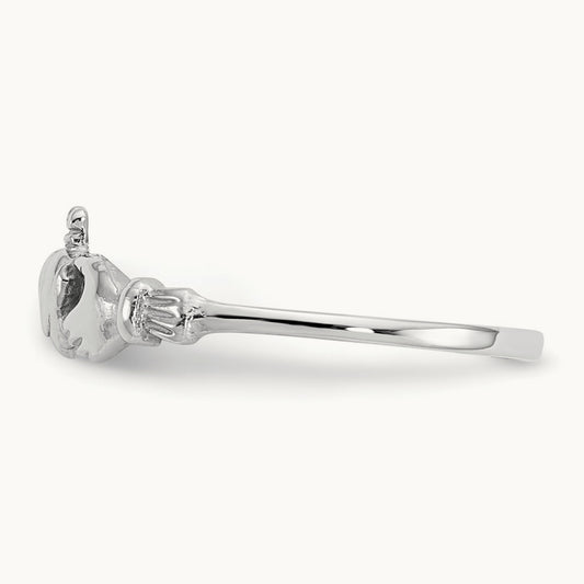 Child's Claddagh Ring — 14K White Gold