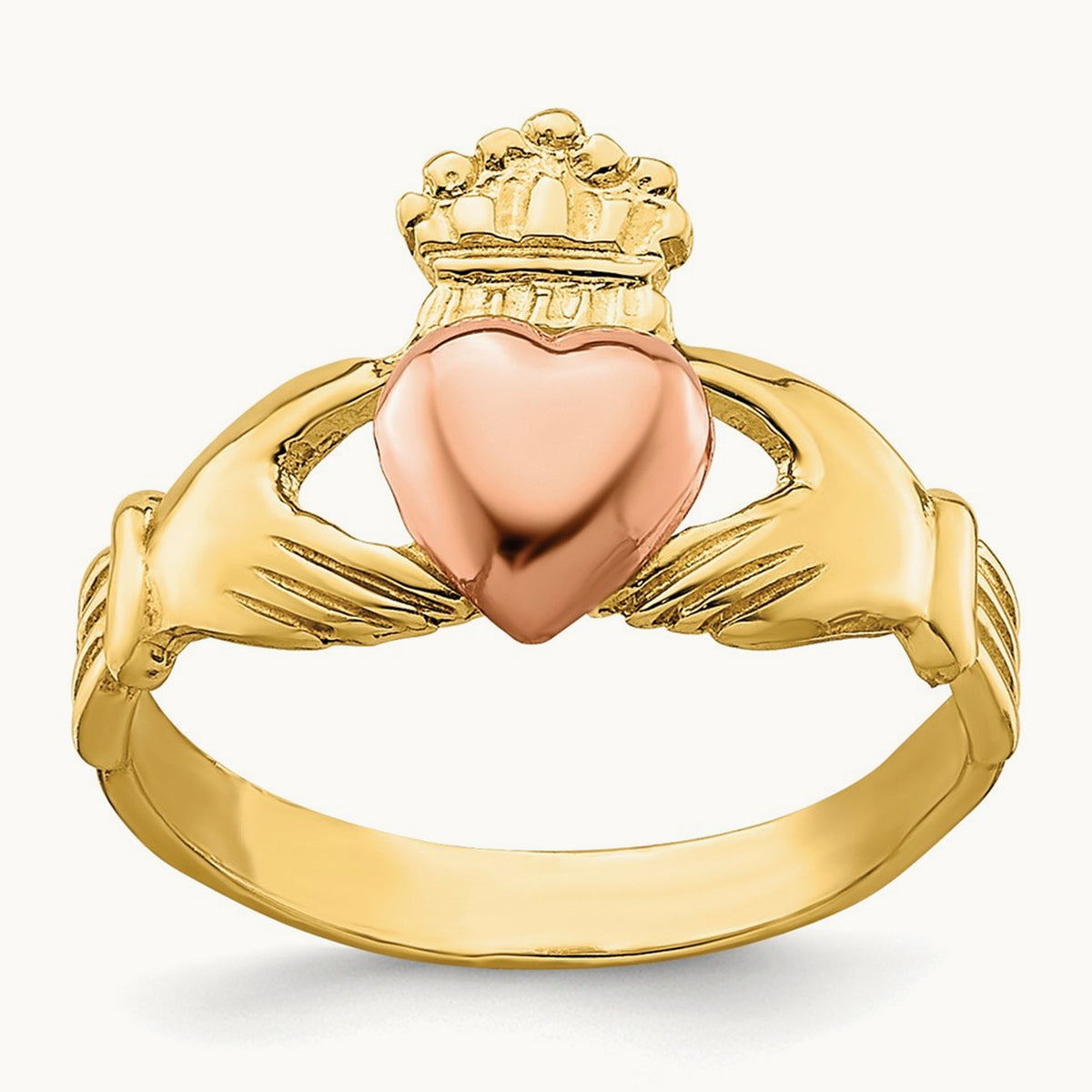 Baby Claddagh Ring — 14K Two-Tone Gold, 1