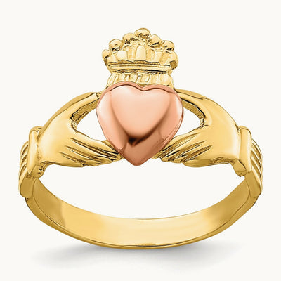 Baby Claddagh Ring — 14K Two-Tone Gold, 1