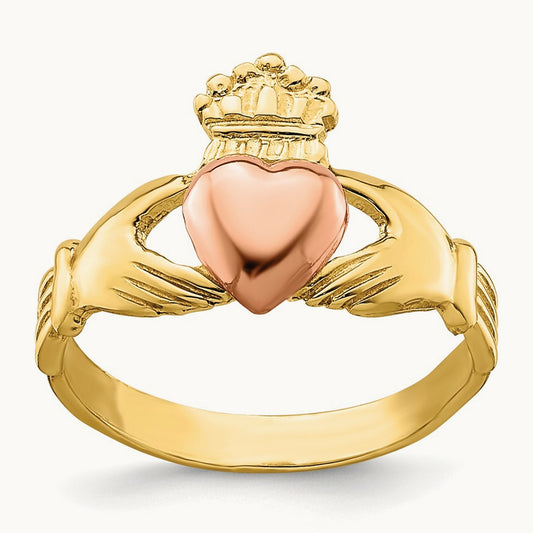 Baby Claddagh Ring — 14K Two-Tone Gold, 1