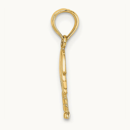 Charleston Palm Tree Charm — 14K Yellow Gold, 18mm