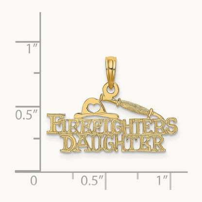 FIREFIGHTER'S DAUGHTER Charm — 14K Yellow Gold