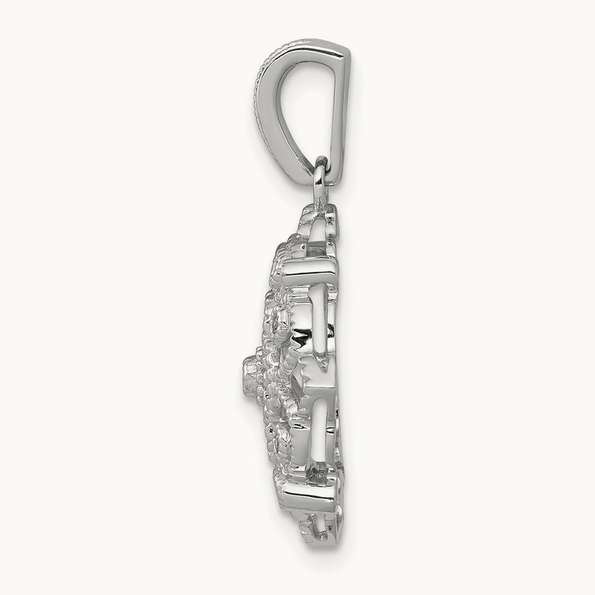 Fancy 1/15ct. Diamond Vintage Pendant, 14K White Gold