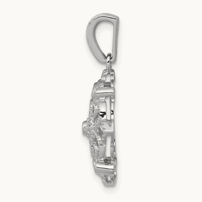 Fancy 1/15ct. Diamond Vintage Pendant, 14K White Gold