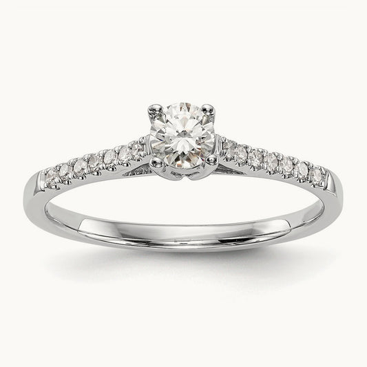 First Promise Complete Diamond Promise/Engagement Ring, 14K White Gold
