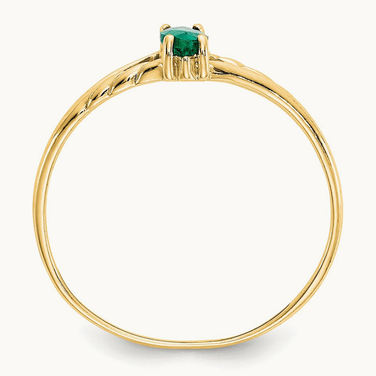 Emerald Birthstone Ring, 14K