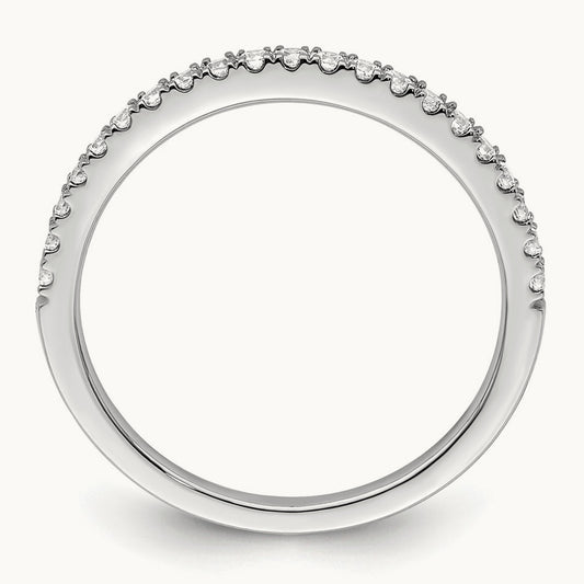 Wedding Band, 0.25 ct tw Lab-Grown Diamond — 14K White Gold