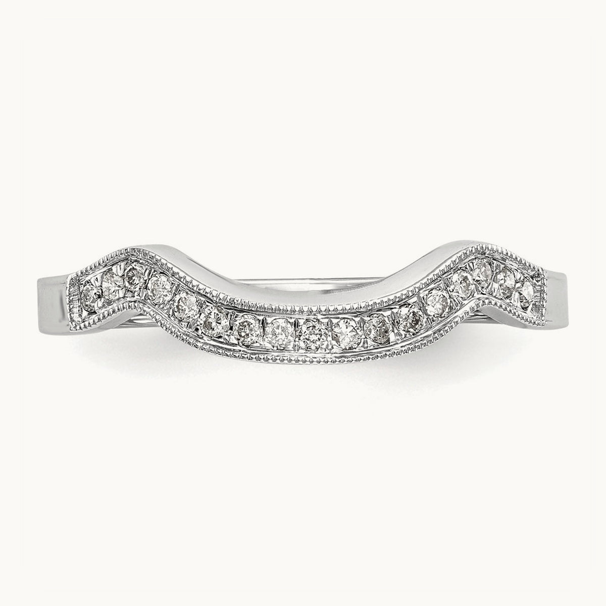 Diamond Wedding Band, 14K White Gold