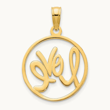 Love charm, 14K Yellow Gold