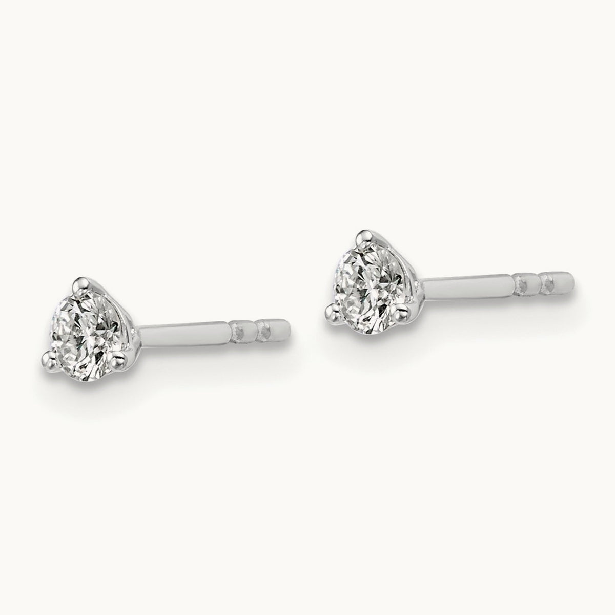 Round Stud Earrings, 0.10-6.00 ct tw Lab-Grown Diamond — 1/4 ct, Platinum