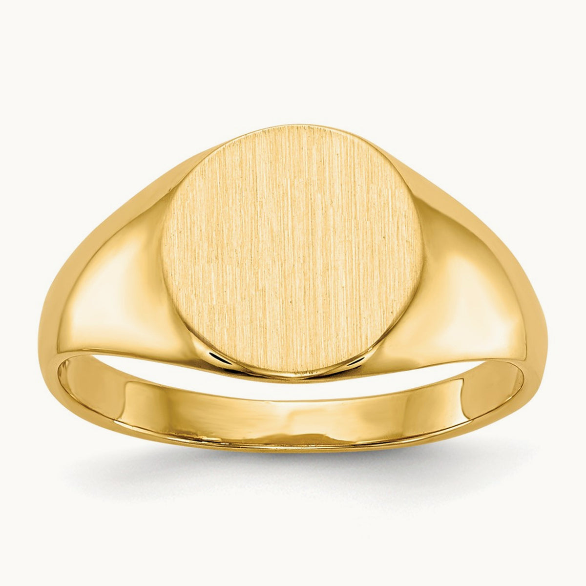 9.5x8. Closed Back Signet Ring, 5mm, 14K