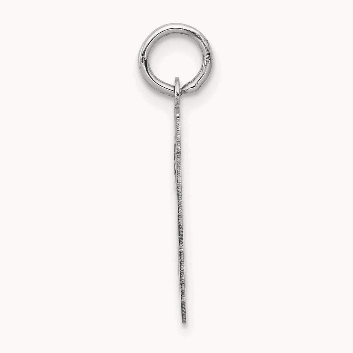 Small Satin Number 28 Charm — 14K White Gold