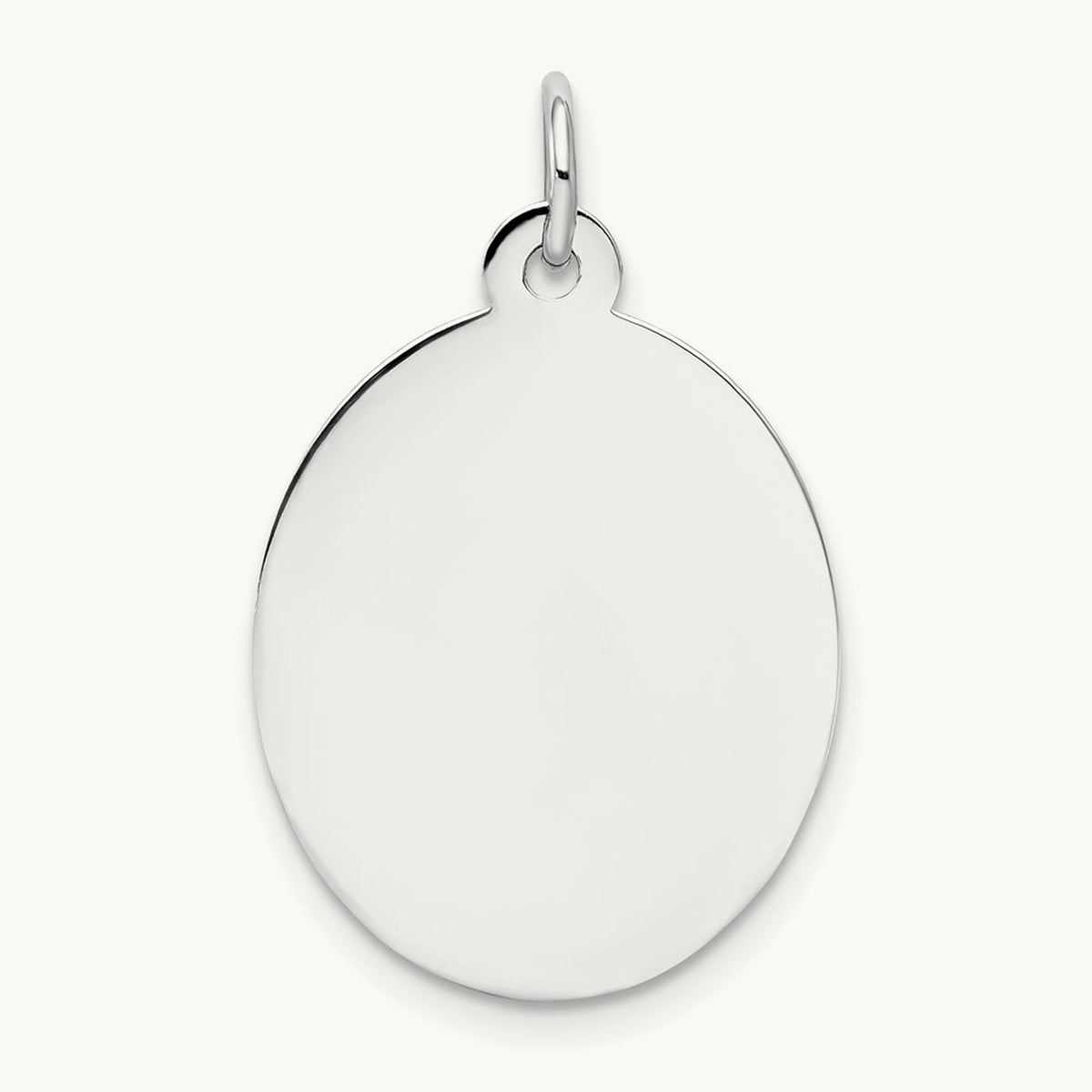 Plain .011 Gauge Oval Engravable Disc Charm — 27mm