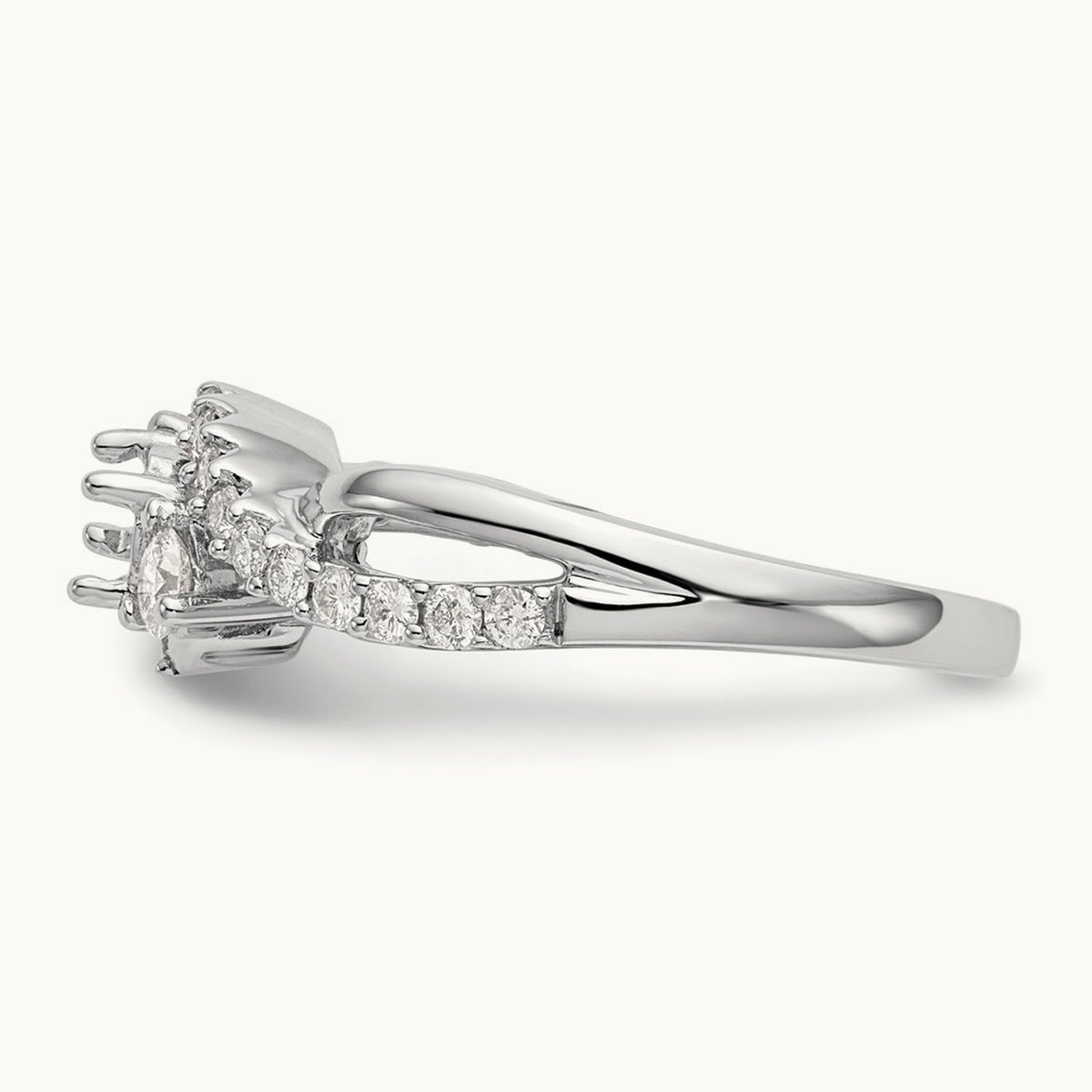 Semi-Mount Criss-Cross Engagement Ring, 0.50 ct tw
