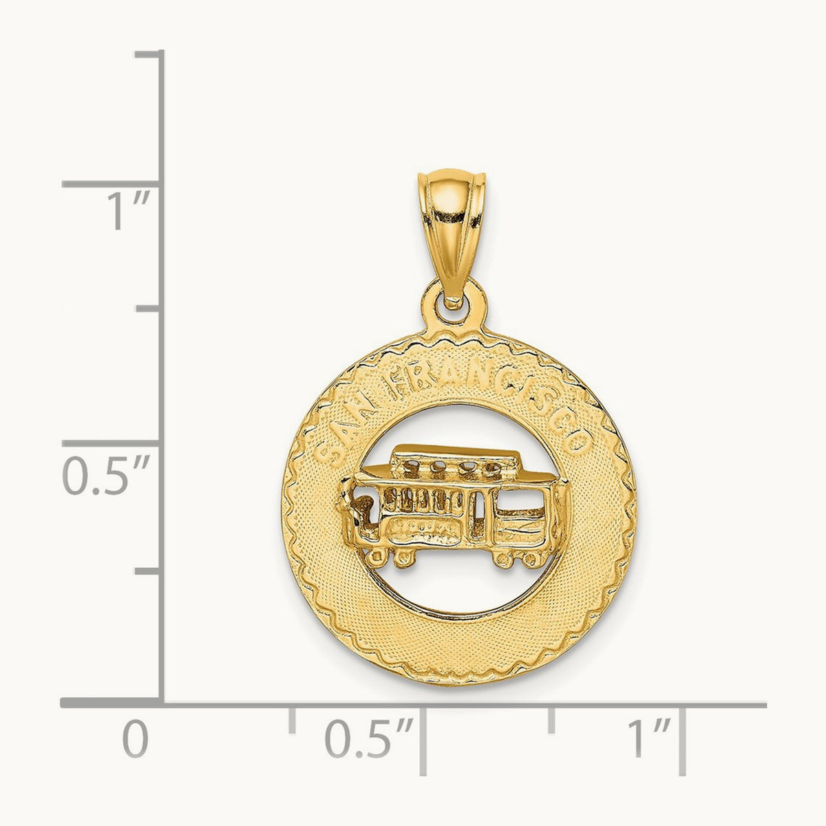 SAN FRANCISCO w/Cable Car Charm, 14K
