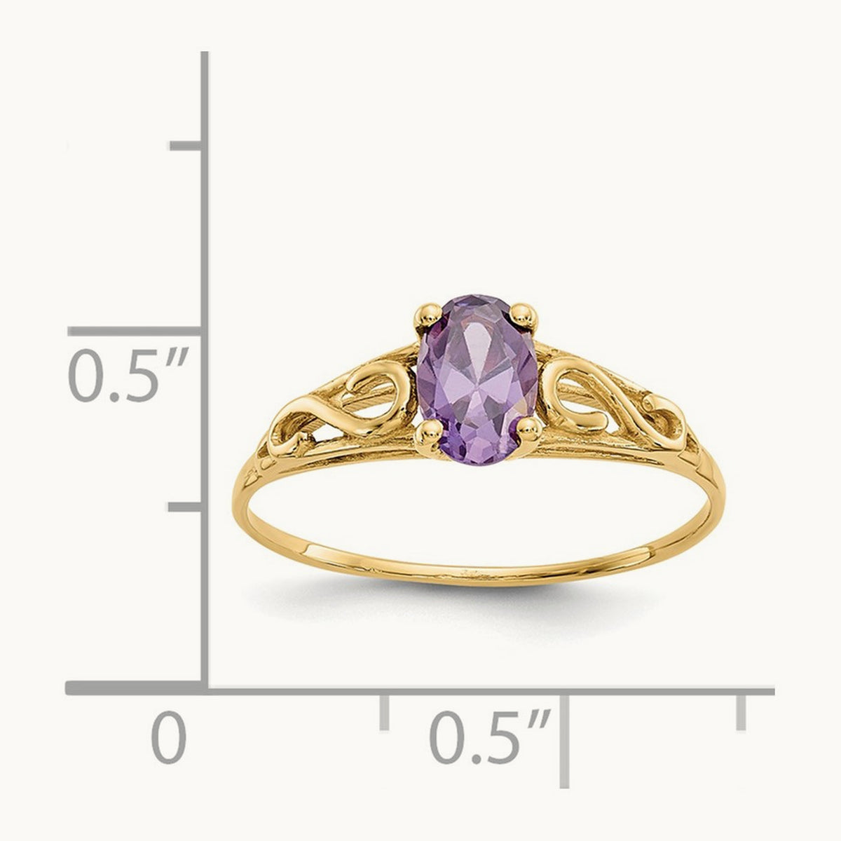Madi K Synthetic Amethyst Ring, 14K