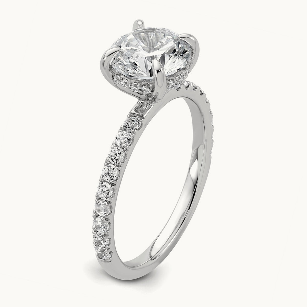 Round Solitaire Engagement Ring, 1.25-3.50 ct tw Lab-Grown Diamond — 14K White Gold, 7 (3)