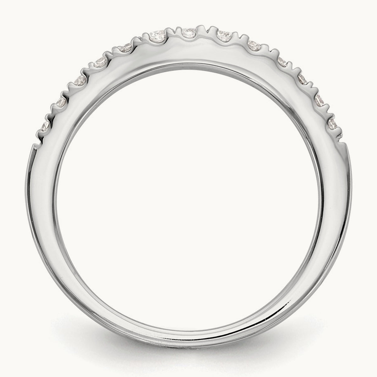 Curved Contour Wedding Band — 2/5 ct, Standard, 7