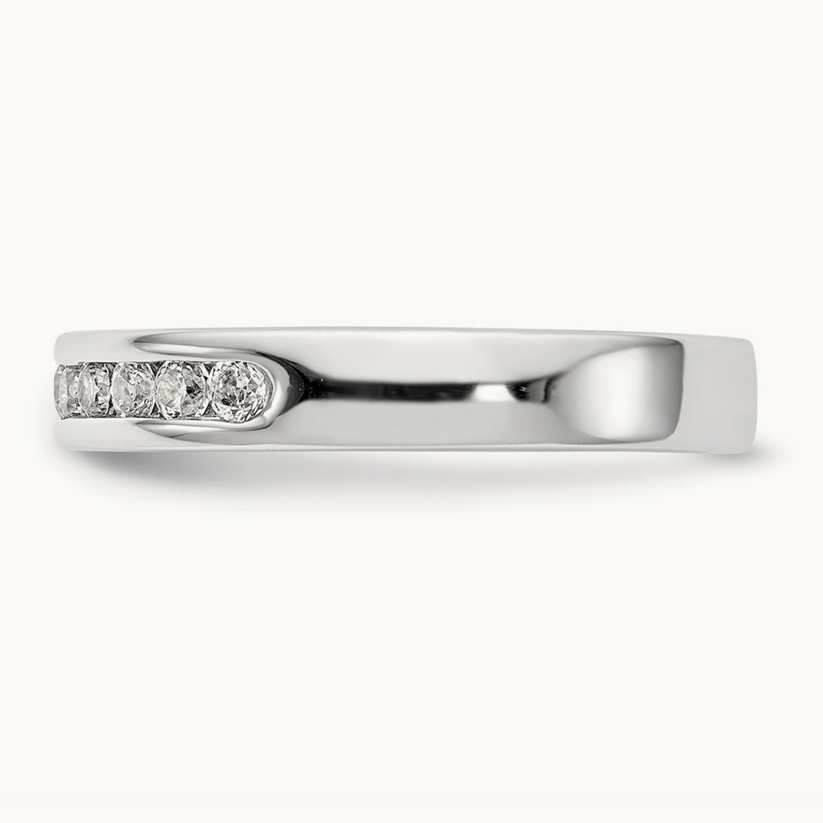 10- Stone Closed Channel Band Mounting, 2mm, 14K White Gold