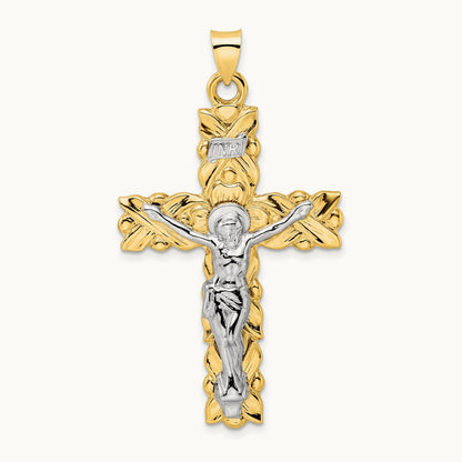 Polished Solid INRI Crucifix Pendant — photo set