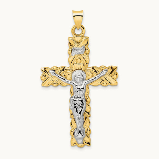 Polished Solid INRI Crucifix Pendant — photo set