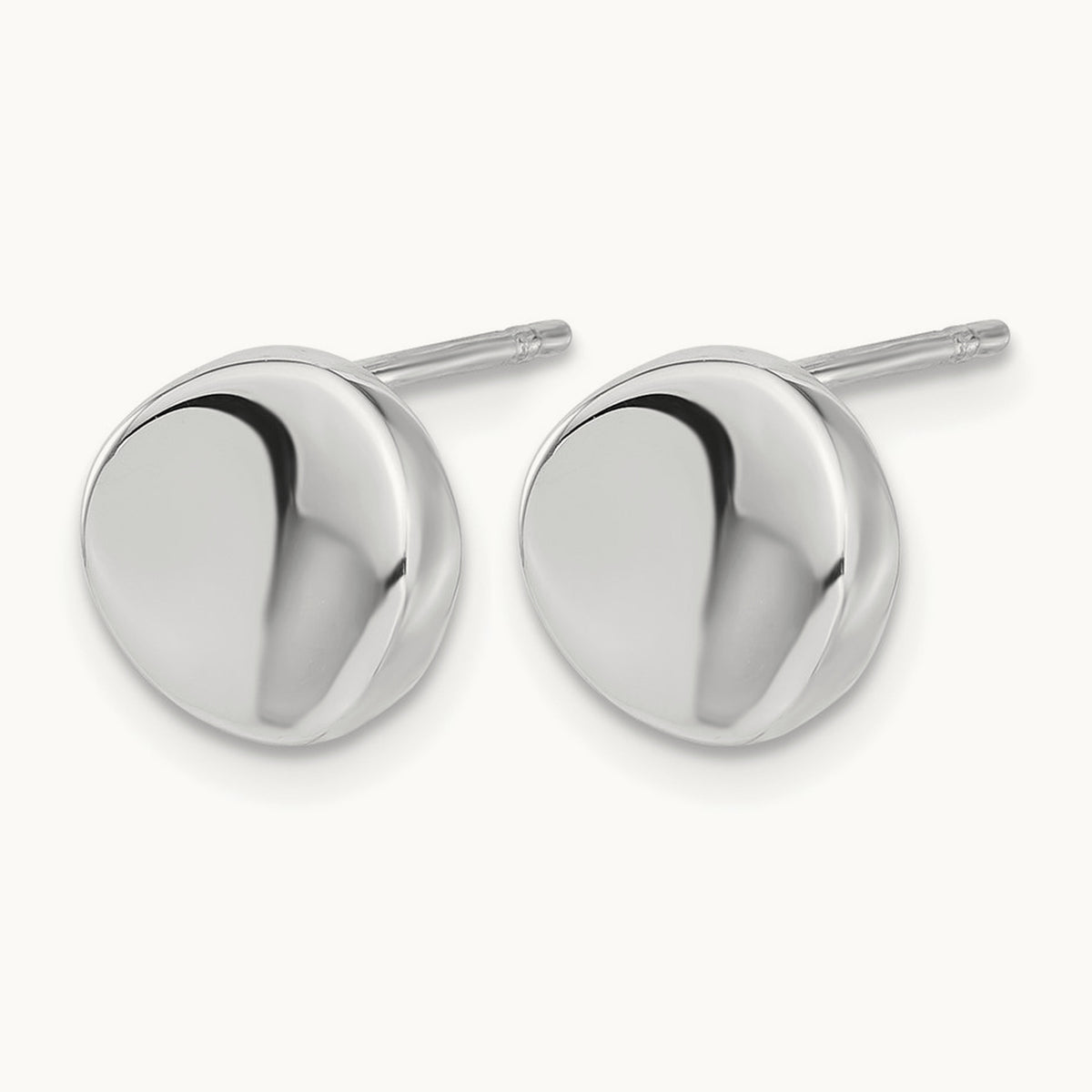 Polished Post Earrings — Leslie's — 14K White Gold