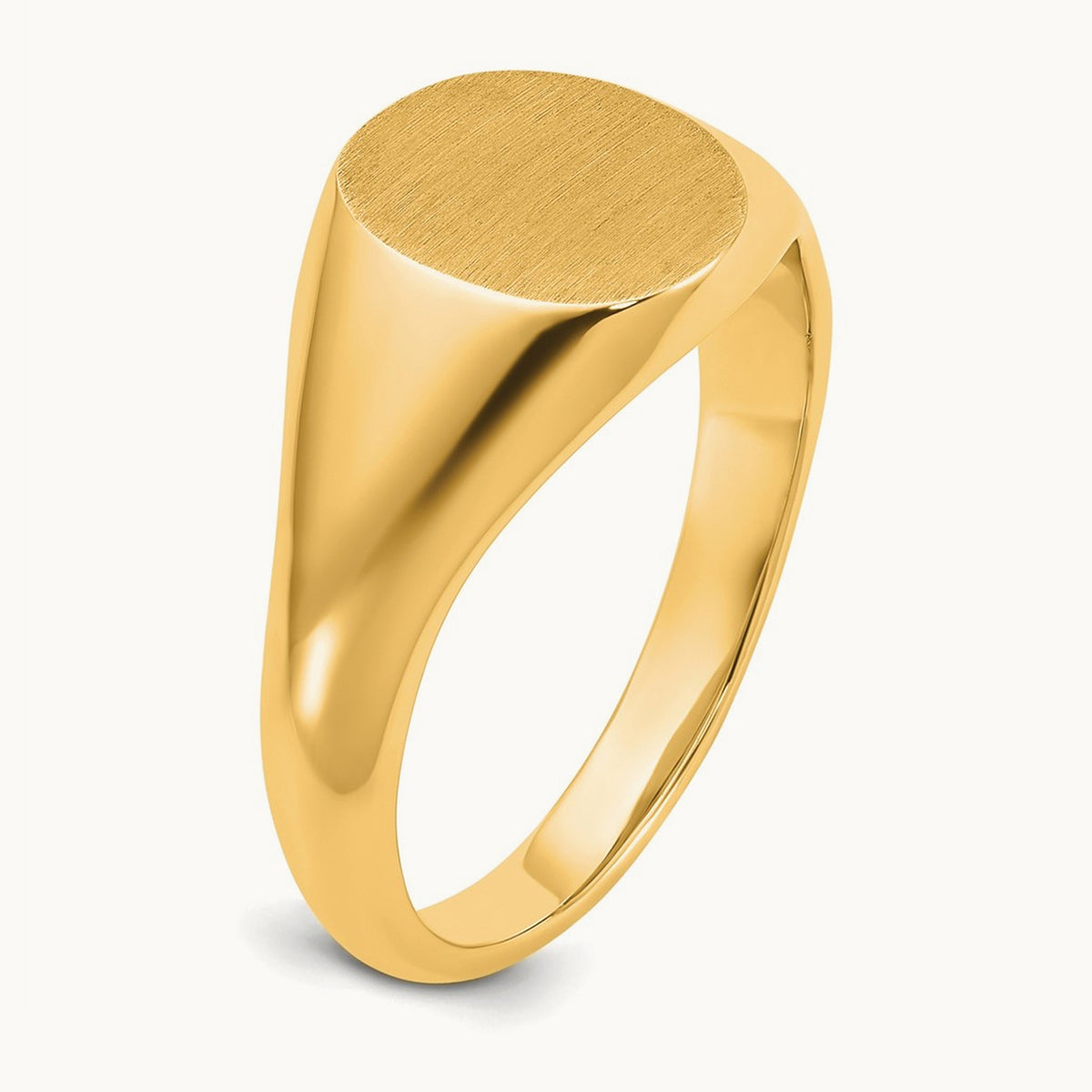 Men's Round Signet Ring — IBGoodman — 12x10mm
