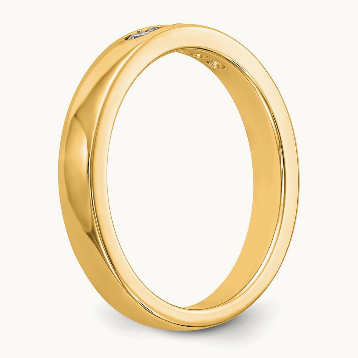 Setting: 5- Stone Closed Channel Band Mounting, 1.9mm — 14K Yellow Gold
