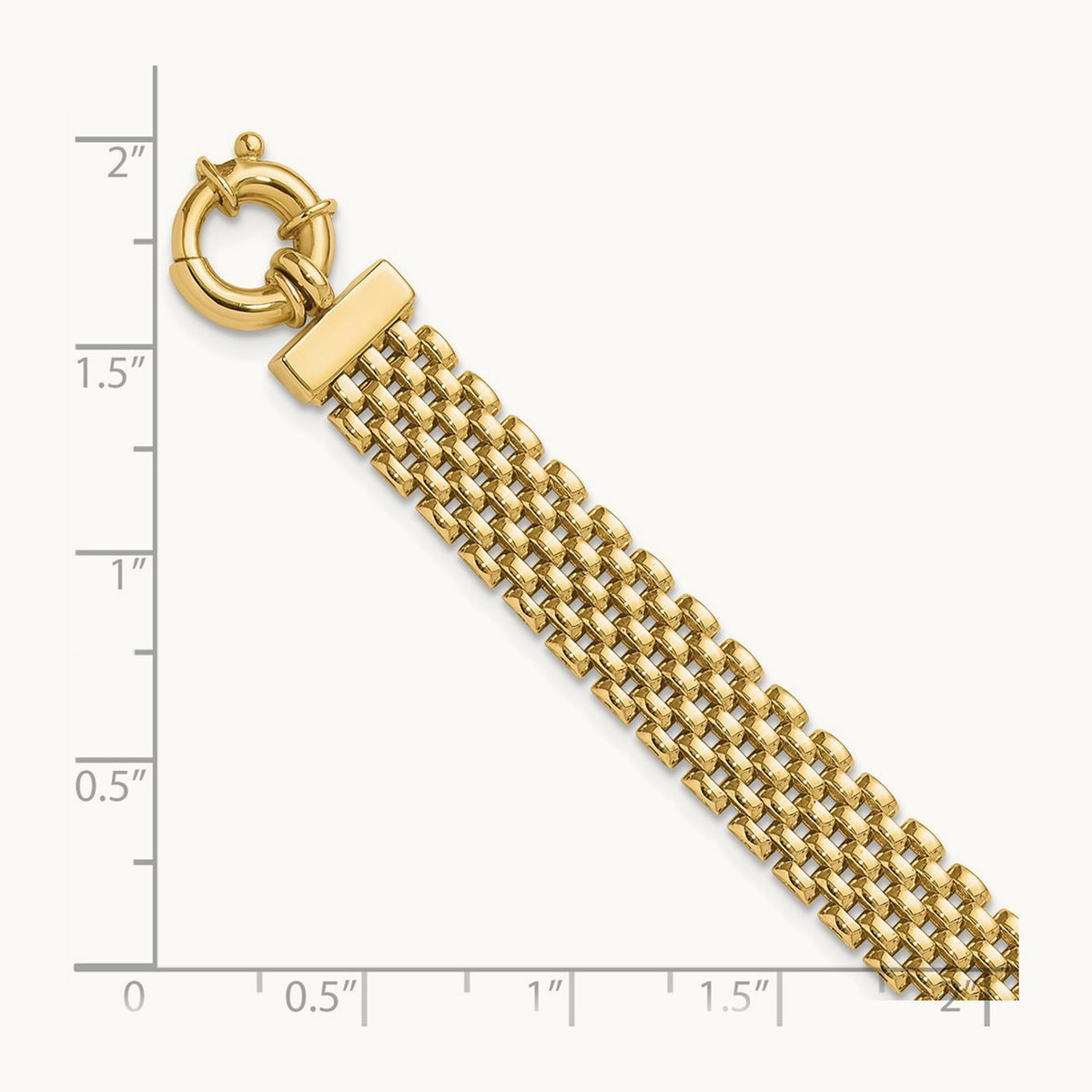 Polished Fancy Link Bracelet, 14K