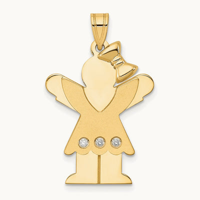 AA Diamond Kid Pendant, 14K